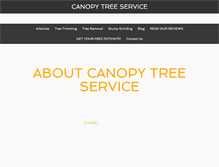 Tablet Screenshot of canopytreeservice.com